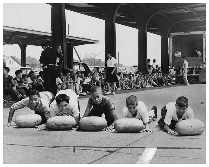 Watermelon race at Brooklyn Terminal Market - 1964