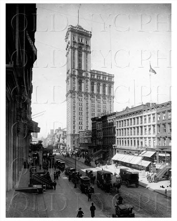 West 42nd St West toward 7th Ave Manhattan NYC 1905 Old Vintage Photos and Images