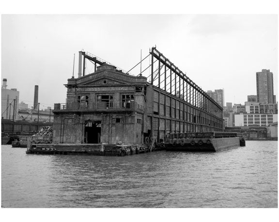 West 55th Street pier outshore facade & southside - facing the Hudson River Old Vintage Photos and Images