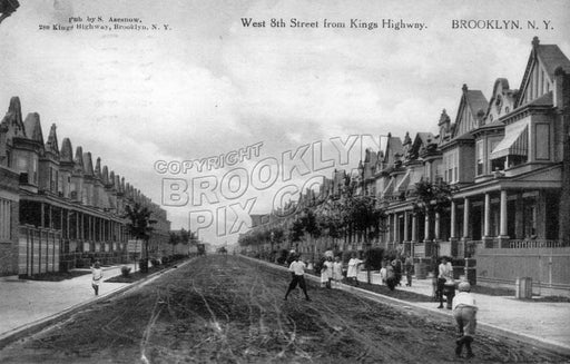 West 8th Street south from Kings Highway, 1912 Old Vintage Photos and Images