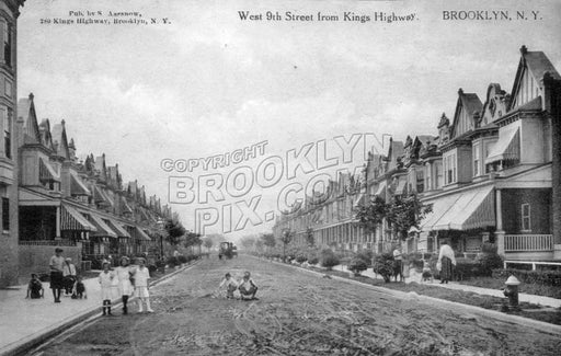 West 9th Street south from Kings Highway, 1912 Old Vintage Photos and Images
