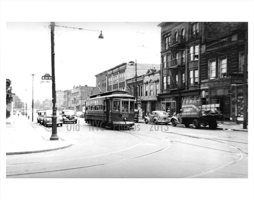 West End Trolley Line at Bath Ave Old Vintage Photos and Images