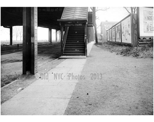 West sidewalk of Gravesend Ave, looking south from Kings Highway -  1922 Old Vintage Photos and Images