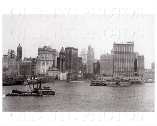 Whitehall Ferry Terminal & city view Manhattan NYC 1920 Old Vintage Photos and Images