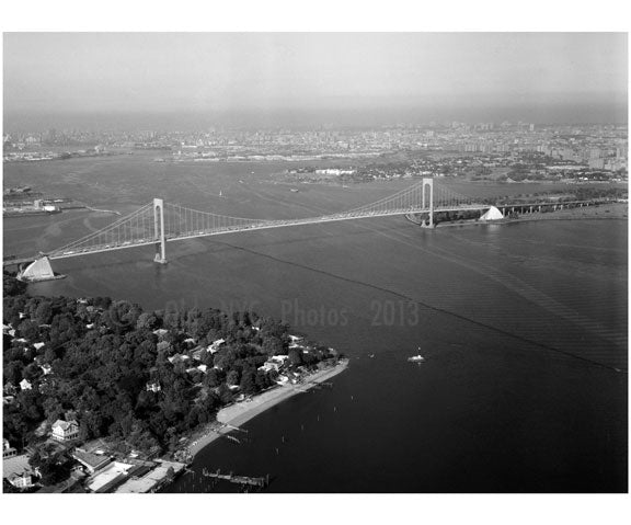 Whitestone Bridge - looking northwest towards the Bronx Old Vintage Photos and Images
