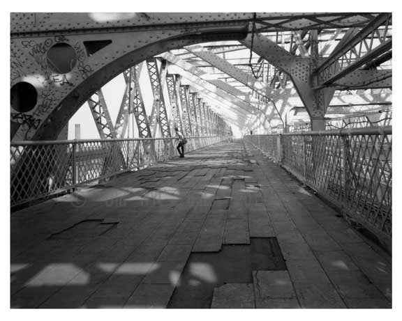 Williamsburg Bridge - Pedestrian walkway 1980s  - Brooklyn, NY A