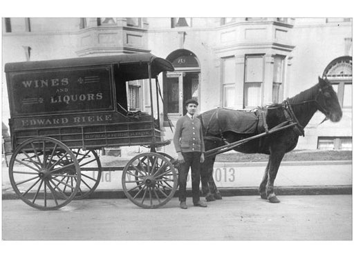 wine delivery wagon Old Vintage Photos and Images