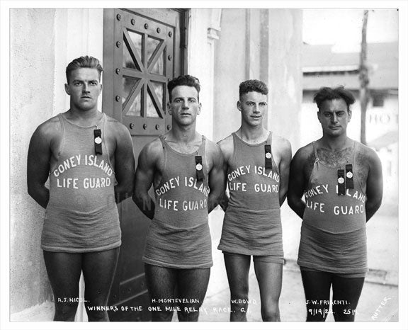 Winners of the 1 mile relay race 1922 Old Vintage Photos and Images
