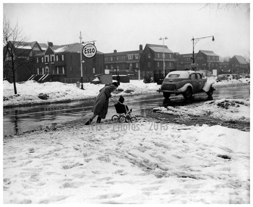 Woman battling the weather Old Vintage Photos and Images