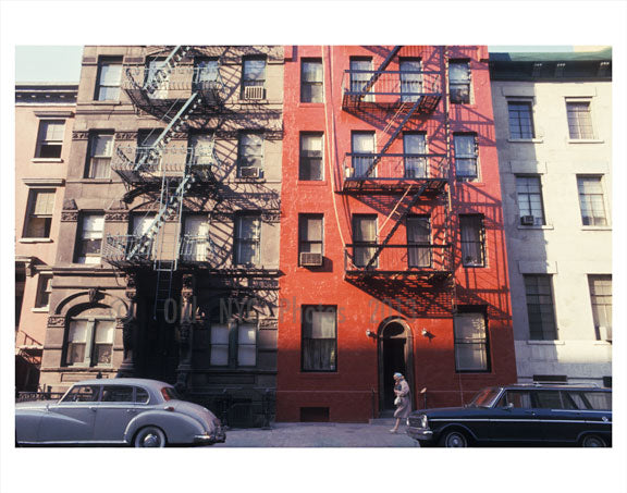 woman walking down the side walk 1960's Old Vintage Photos and Images