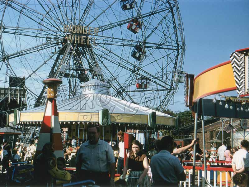 Wonder Wheel and amusements, 1950 Old Vintage Photos and Images