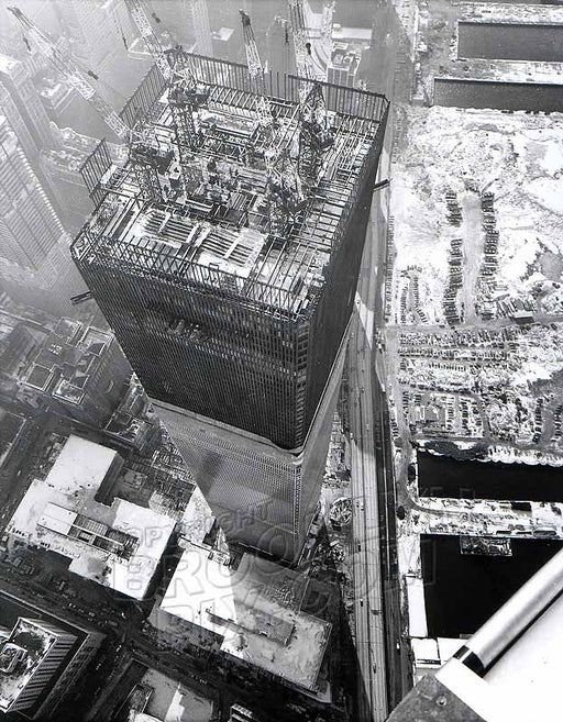 World Trade Center Tower One under construction, c.1971 Old Vintage Photos and Images