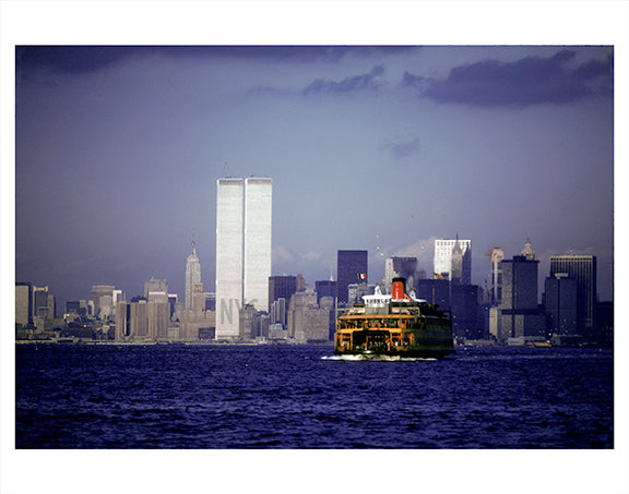 World Trade Center with a Ferry passing by Old Vintage Photos and Images