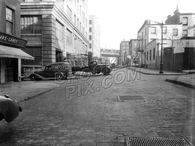 York Street east to Flint Street showing Gair Building, 1940's Old Vintage Photos and Images