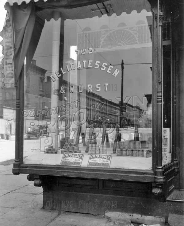 Youngerman's Kosher German Delicatessen, 385 Marcy Avenue at Middleton Street, 1918 Old Vintage Photos and Images